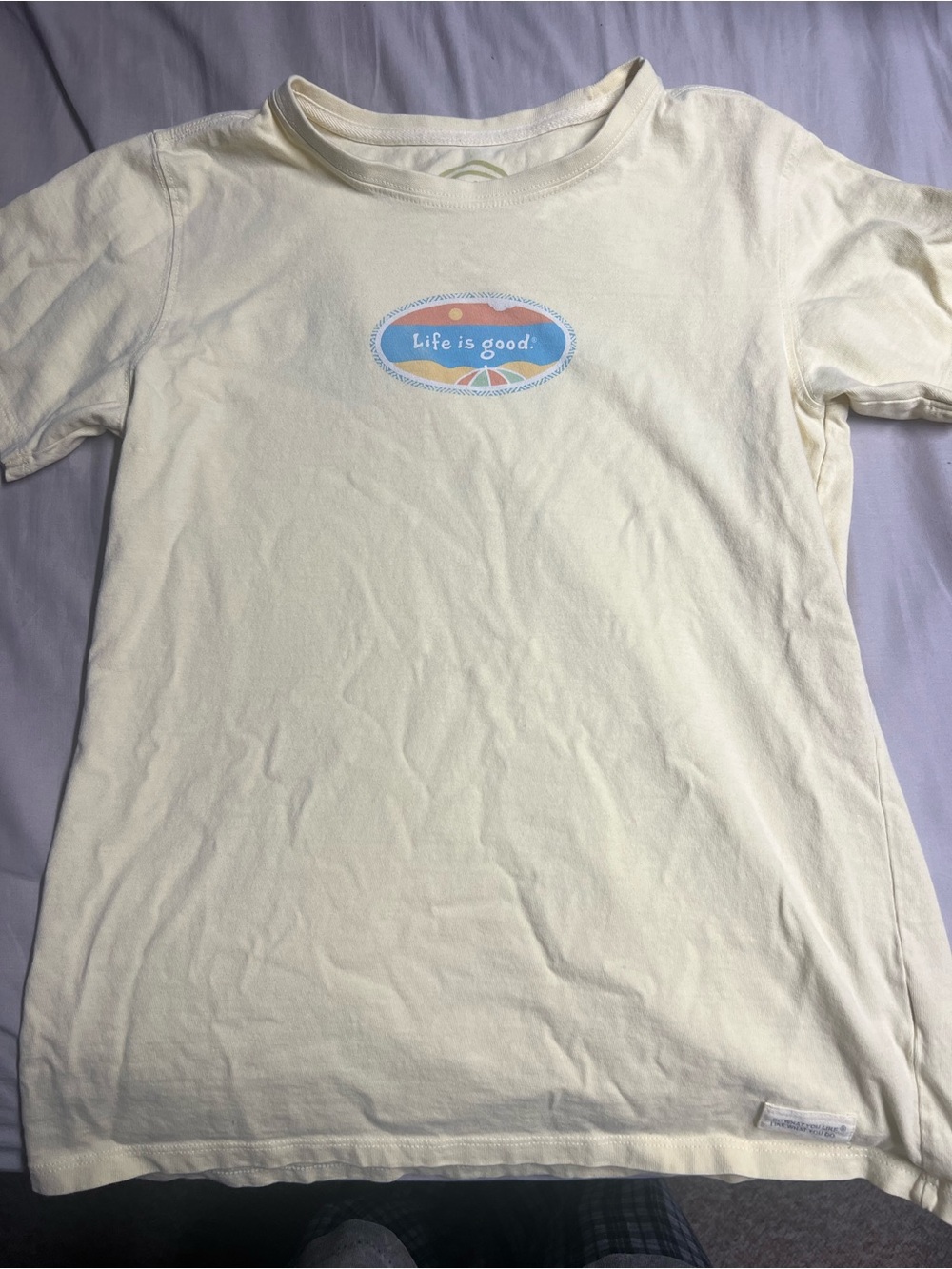 Butter Yellow Life Is Good Tee